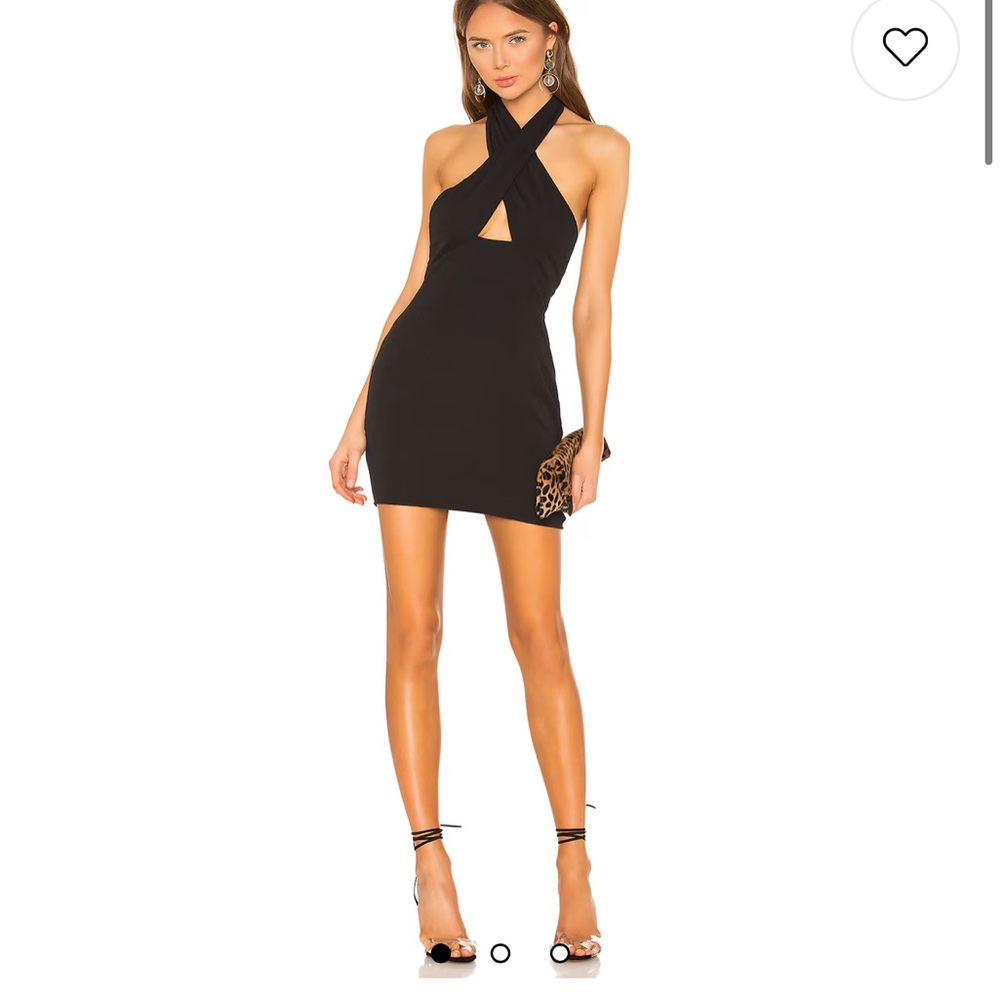 Grace Cross Front Dress in Black
